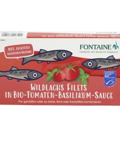 Fontaine Wildlachs Filet in Bio-Tomaten-Basilikum-Sauce 200g
