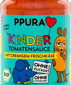 PPURA BIO Sugo Kinder – Tomatensauce ohne Zuckerzusatz mit Frischkäse 6 x 340g